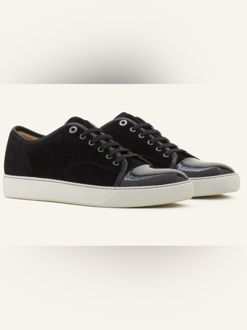 LANVIN DBB1 sneakers suede and patent leather size UK 5 (fits like a 7.5 men’s)